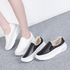 [GIRLS GOOB] Women's Casual Comfort Sneakers, Loafers Fashion Shoes, Synthetic Leather + Suede + Band - Made in KOREA